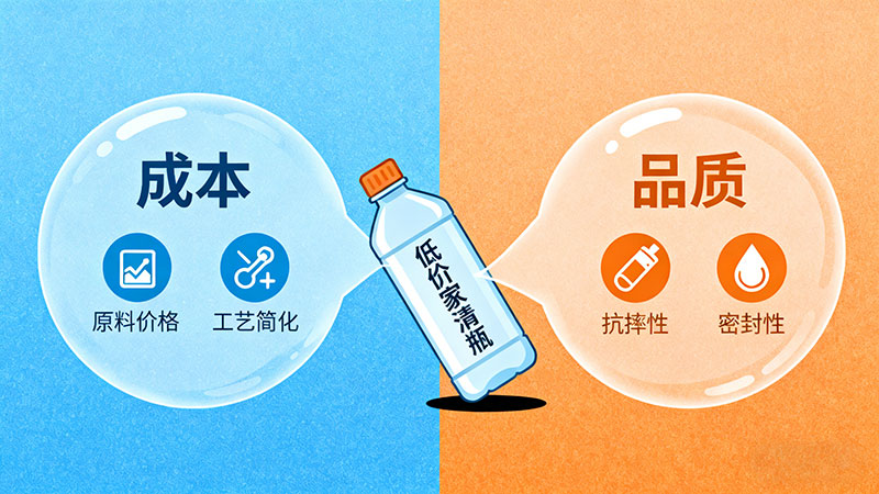 低價家清塑料瓶質(zhì)量痛點與成本博弈